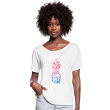 Pineapple - Frauen T-Shirt mit Fledermausärmeln von Bella + Canvas - Weiß