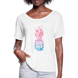 Pineapple - Frauen T-Shirt mit Fledermausärmeln von Bella + Canvas - Weiß