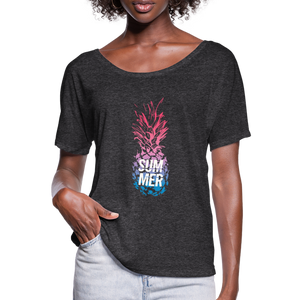 Pineapple - Frauen T-Shirt mit Fledermausärmeln von Bella + Canvas - Anthrazit