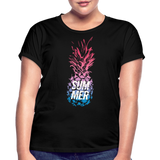 Pineapple - Frauen Oversize T-Shirt - Schwarz