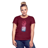 Pineapple - Frauen Oversize T-Shirt - Bordeaux