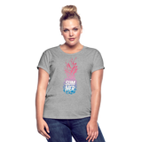 Pineapple - Frauen Oversize T-Shirt - Grau meliert