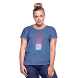 Pineapple - Frauen Oversize T-Shirt - Denim meliert