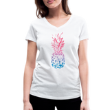 Pineapple - Frauen Bio-T-Shirt mit V-Ausschnitt von Stanley & Stella - Weiß