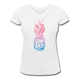 Pineapple - Frauen Bio-T-Shirt mit V-Ausschnitt von Stanley & Stella - Weiß