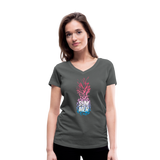 Pineapple - Frauen Bio-T-Shirt mit V-Ausschnitt von Stanley & Stella - Anthrazit