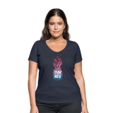 Pineapple - Frauen Bio-T-Shirt mit V-Ausschnitt von Stanley & Stella - Navy