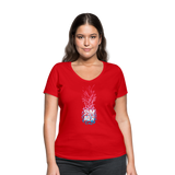 Pineapple - Frauen Bio-T-Shirt mit V-Ausschnitt von Stanley & Stella - Rot