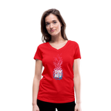 Pineapple - Frauen Bio-T-Shirt mit V-Ausschnitt von Stanley & Stella - Rot